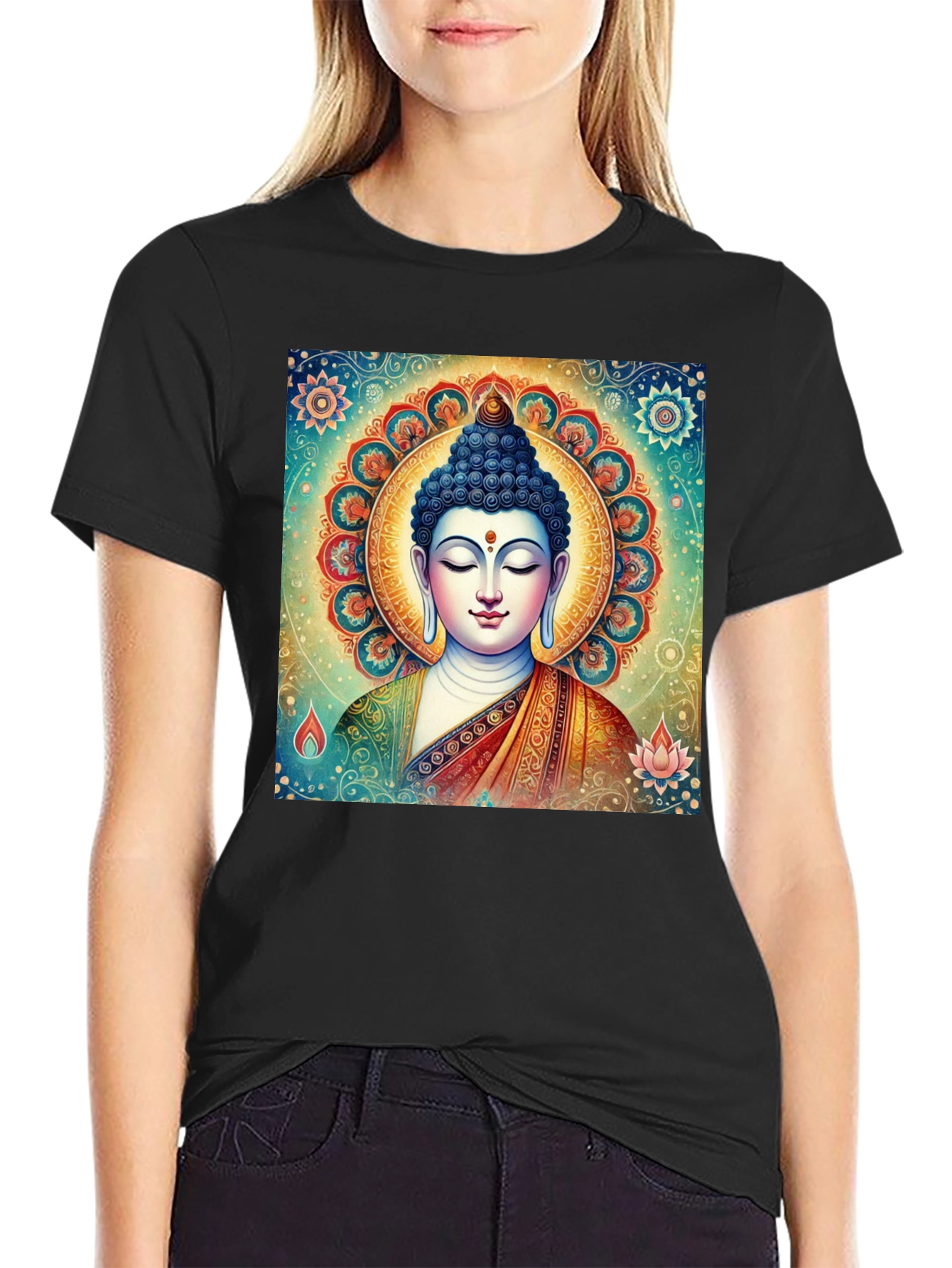 Buddha Graphic Tee - Spiritual Art Shirt