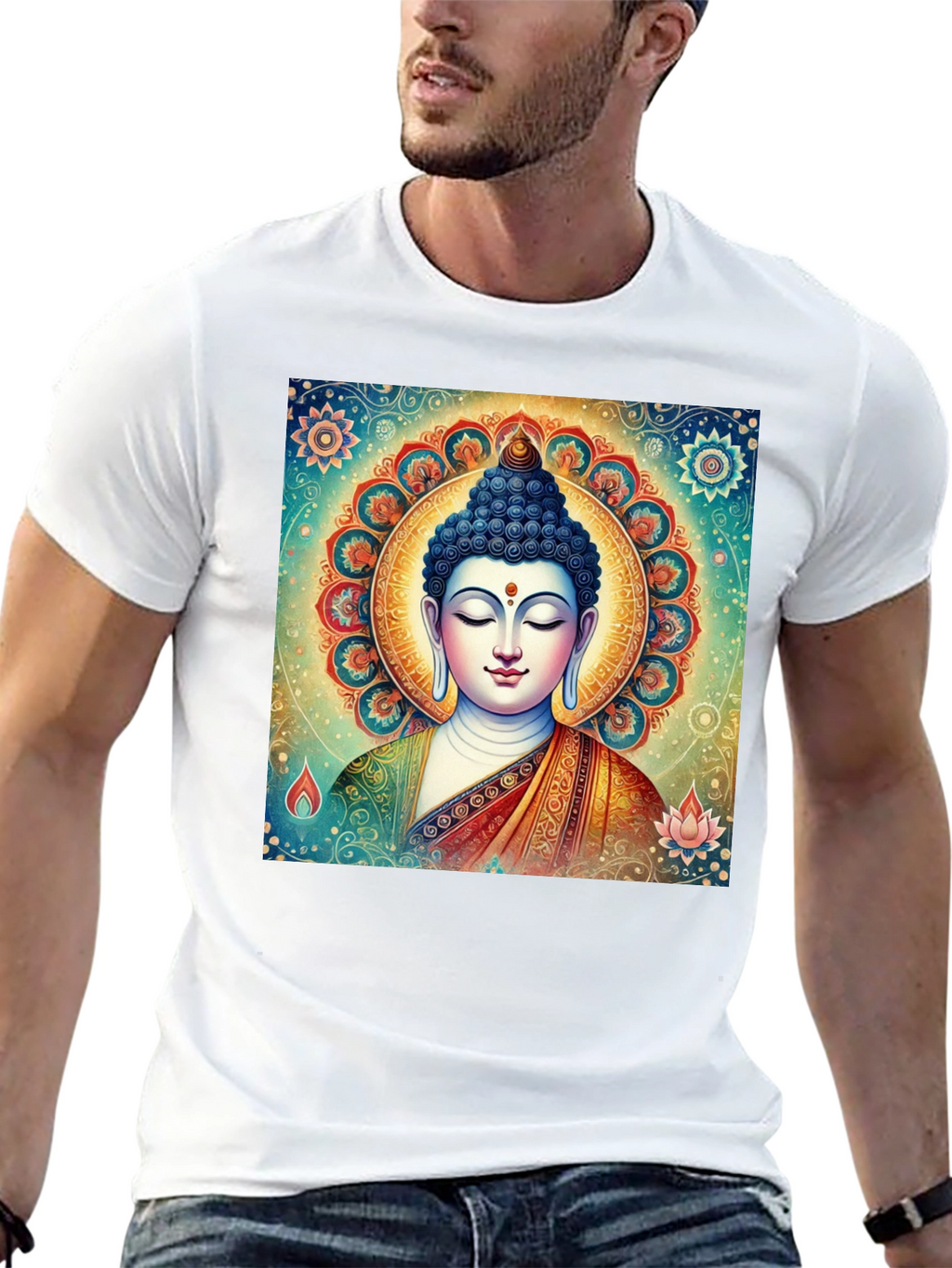 Buddha Graphic Tee - Spiritual Art Shirt