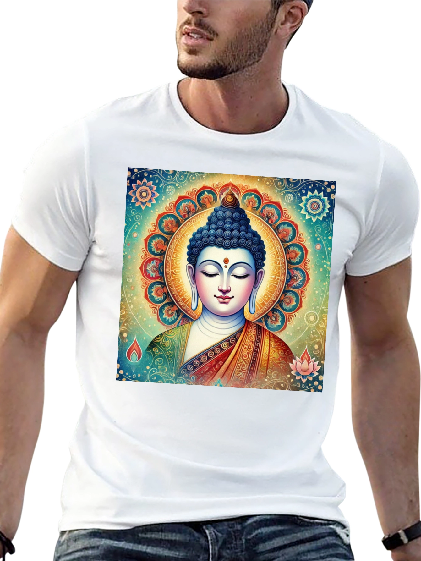 Buddha Graphic Tee - Spiritual Art Shirt