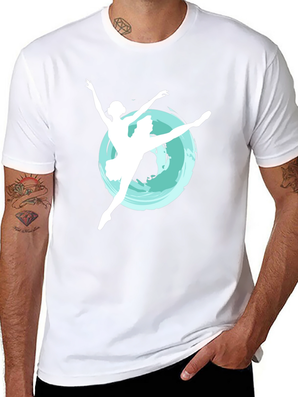 Ballerina Graphic Tee - Elegant Dance Shirt