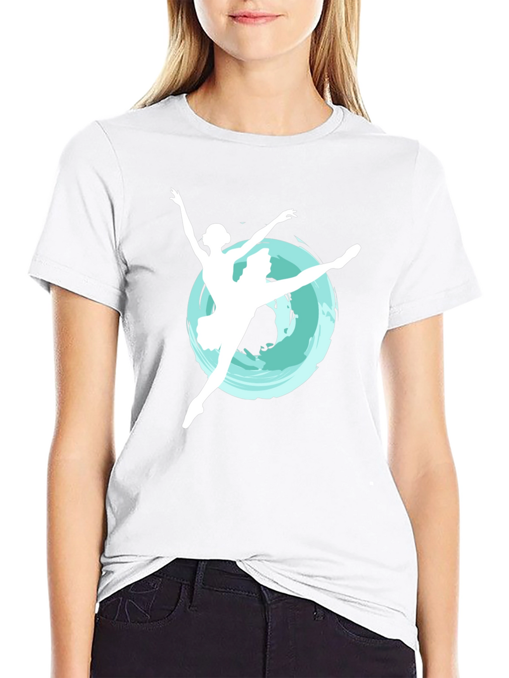 Ballerina Graphic Tee - Elegant Dance Shirt