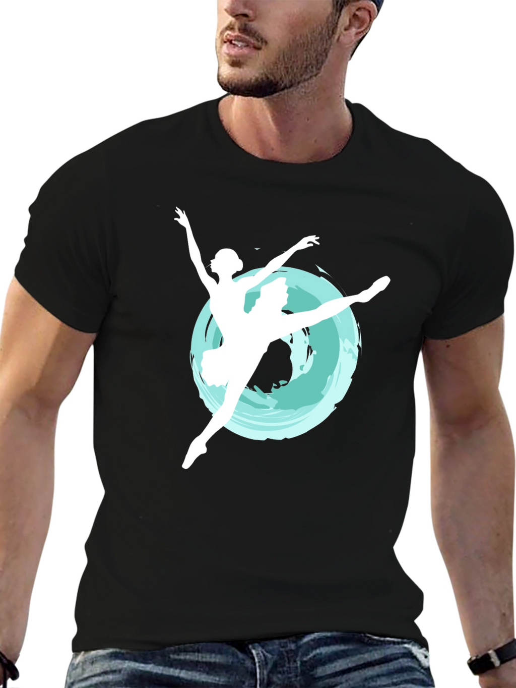 Ballerina Graphic Tee - Elegant Dance Shirt