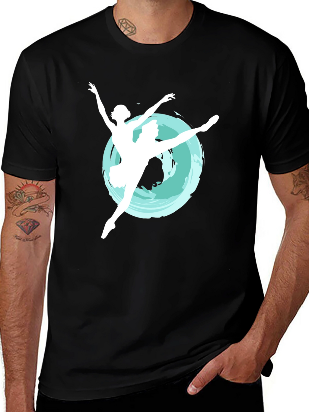 Ballerina Graphic Tee - Elegant Dance Shirt