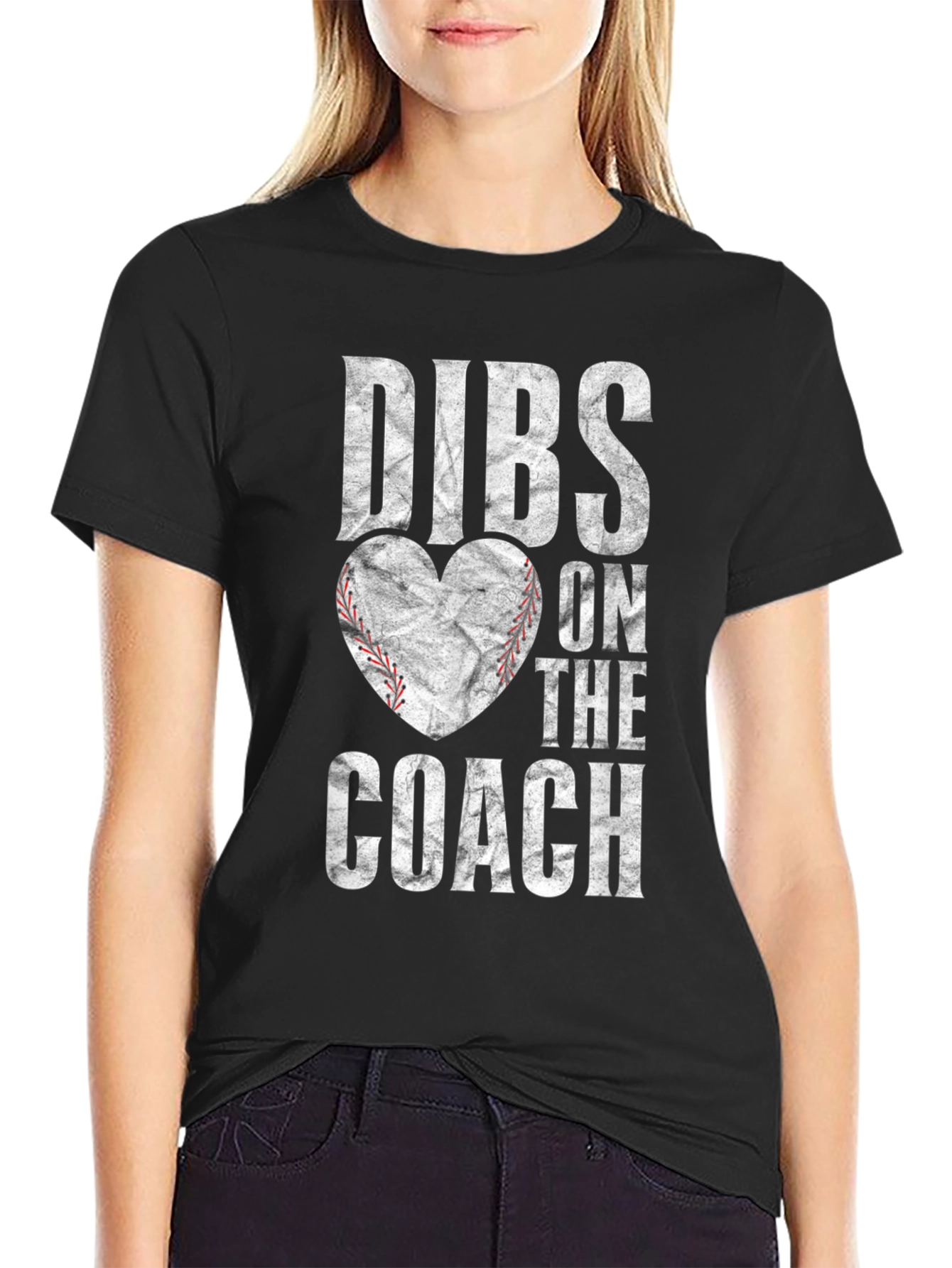 Dibs On The Coach T-Shirt - Baseball Heart Tee