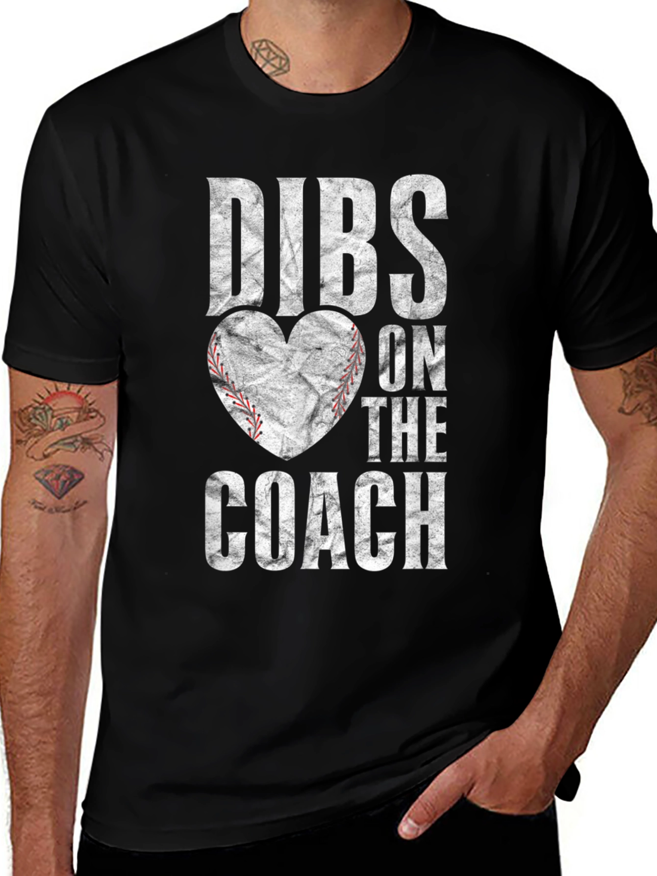 Dibs On The Coach T-Shirt - Baseball Heart Tee