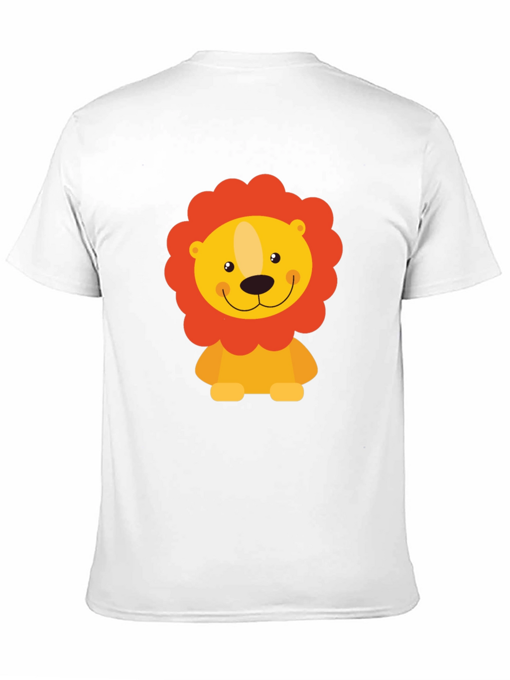 Cute Lion Graphic Black T-Shirt - Mens