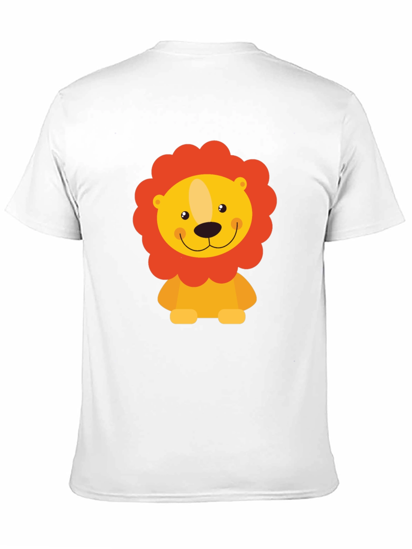 Cute Lion Graphic Black T-Shirt - Mens