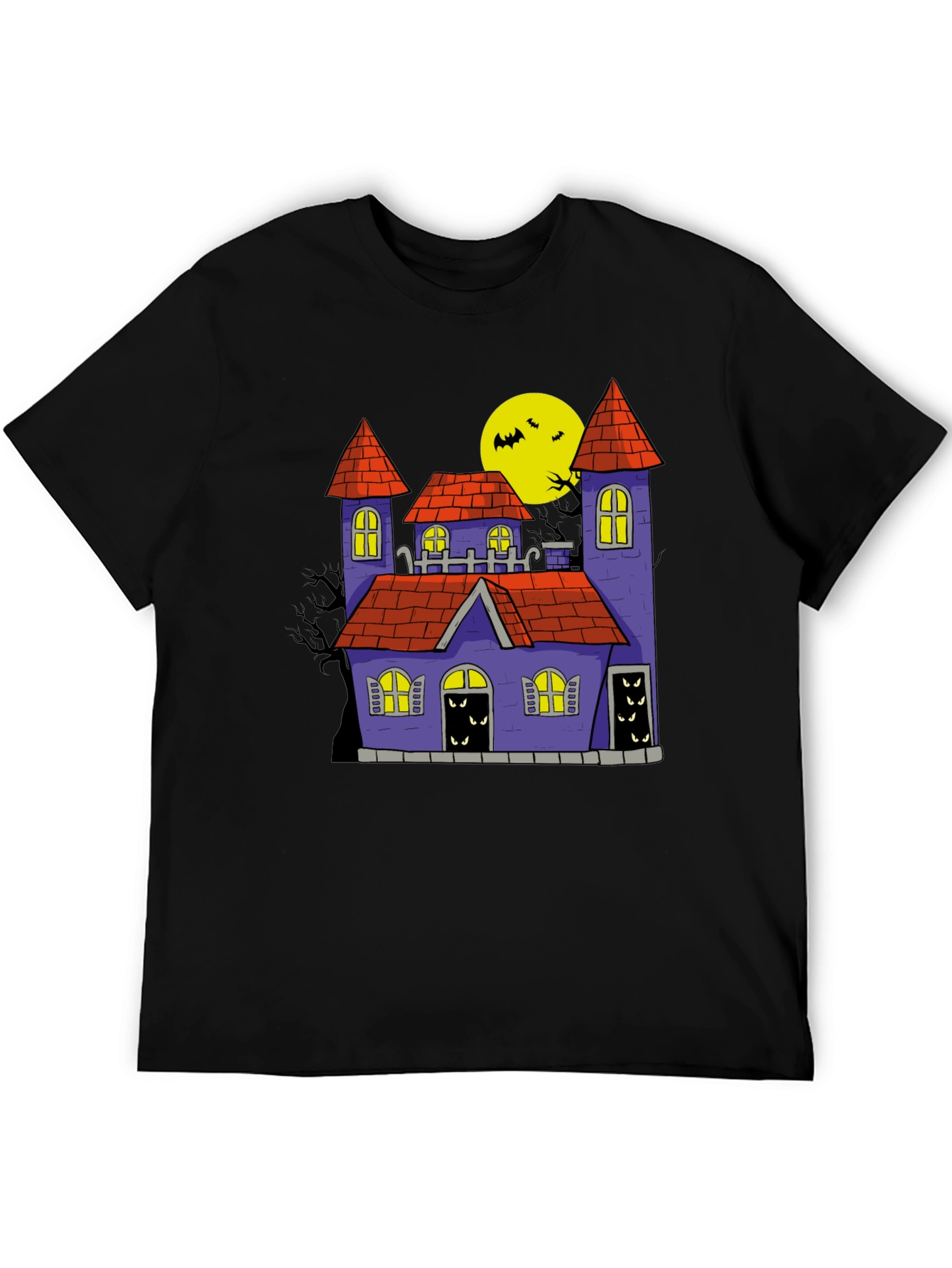 Spooky Castle Graphic Tee Halloween Shirt