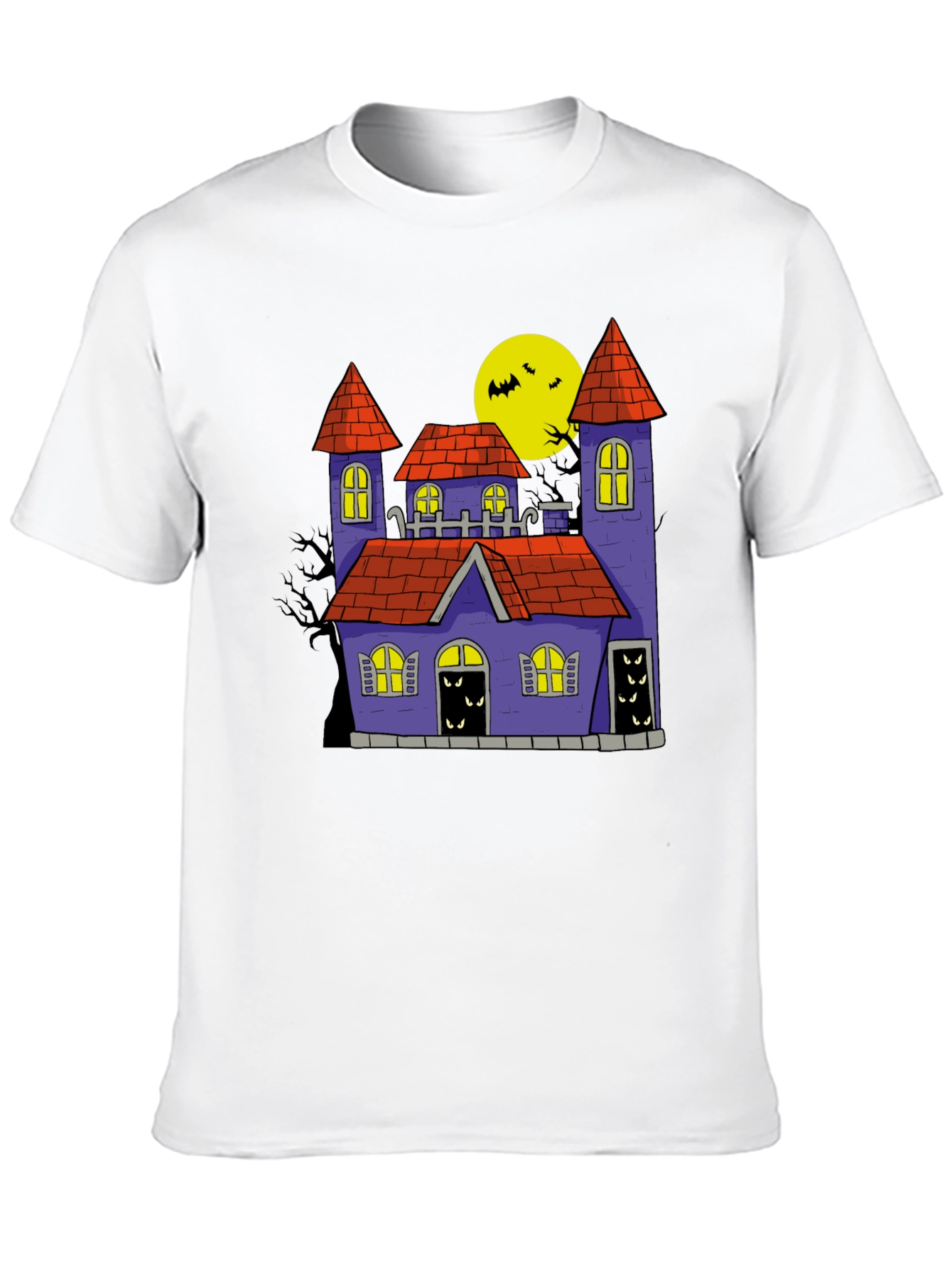 Spooky Castle Graphic Tee Halloween Shirt