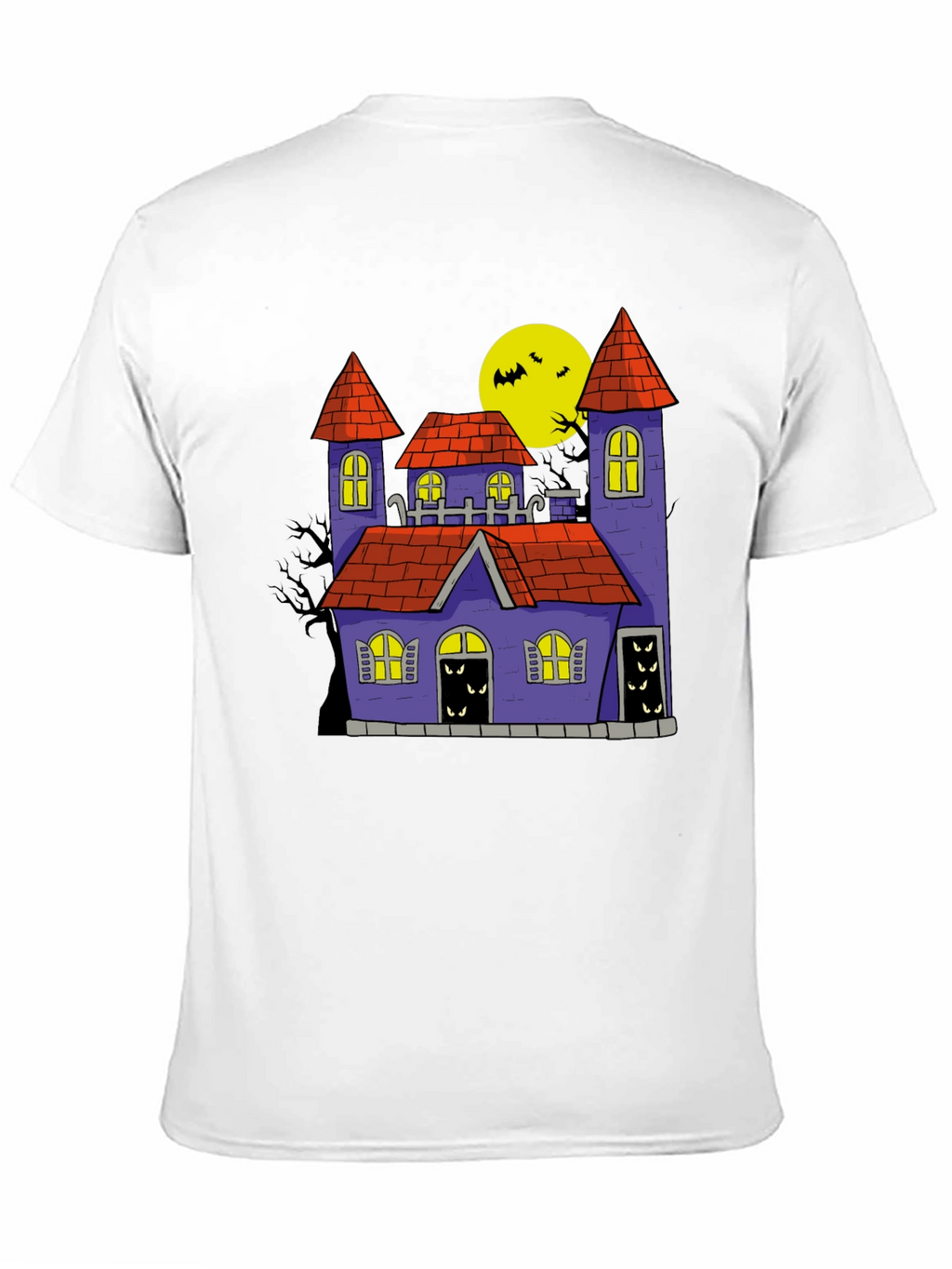 Spooky Castle Graphic Tee Halloween Shirt