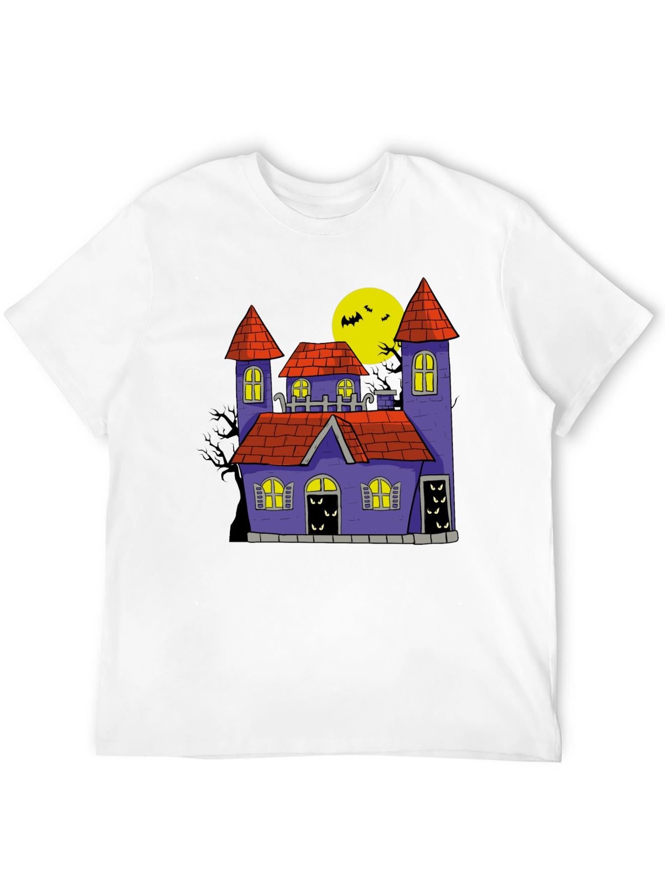 Spooky Castle Graphic Tee Halloween Shirt