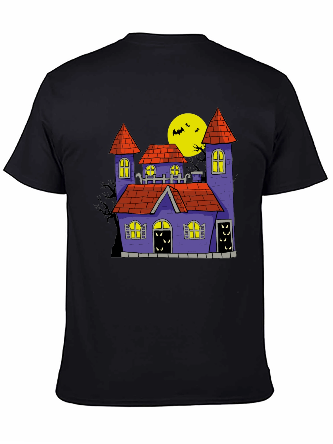 Spooky Castle Graphic Tee Halloween Shirt
