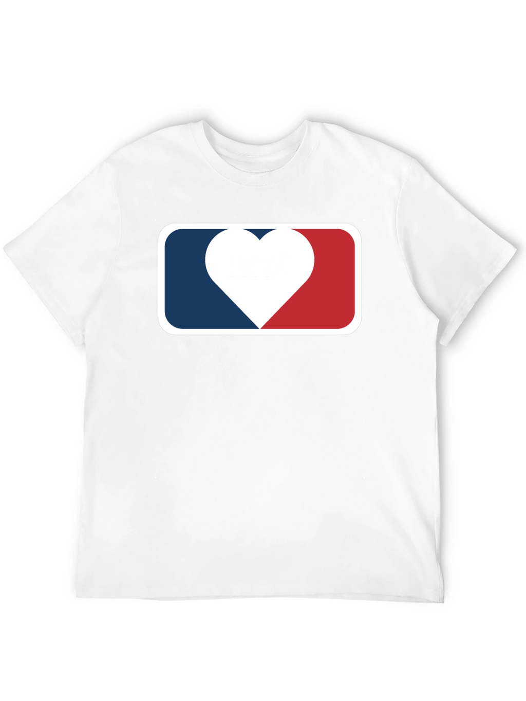 Heart Baseball Logo Black T-Shirt