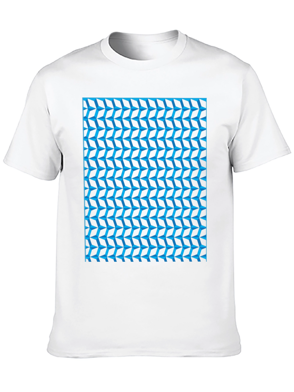 Abstract Geometric Print Black T-Shirt