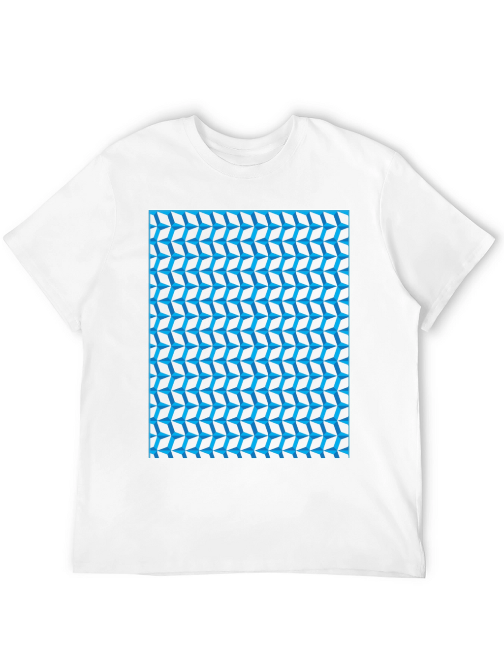 Abstract Geometric Print Black T-Shirt