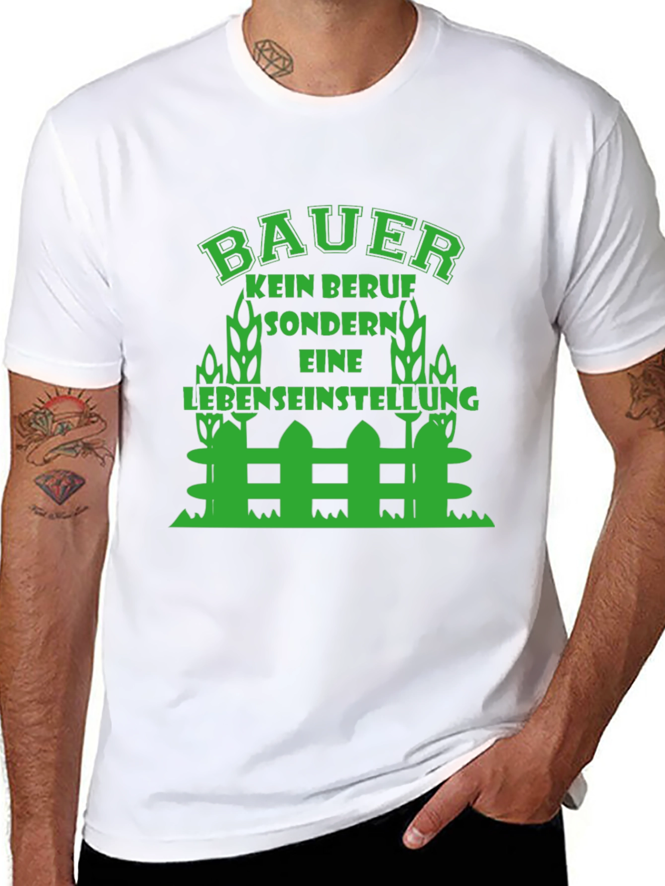 Farmer Lifestyle T-Shirt - Green Design