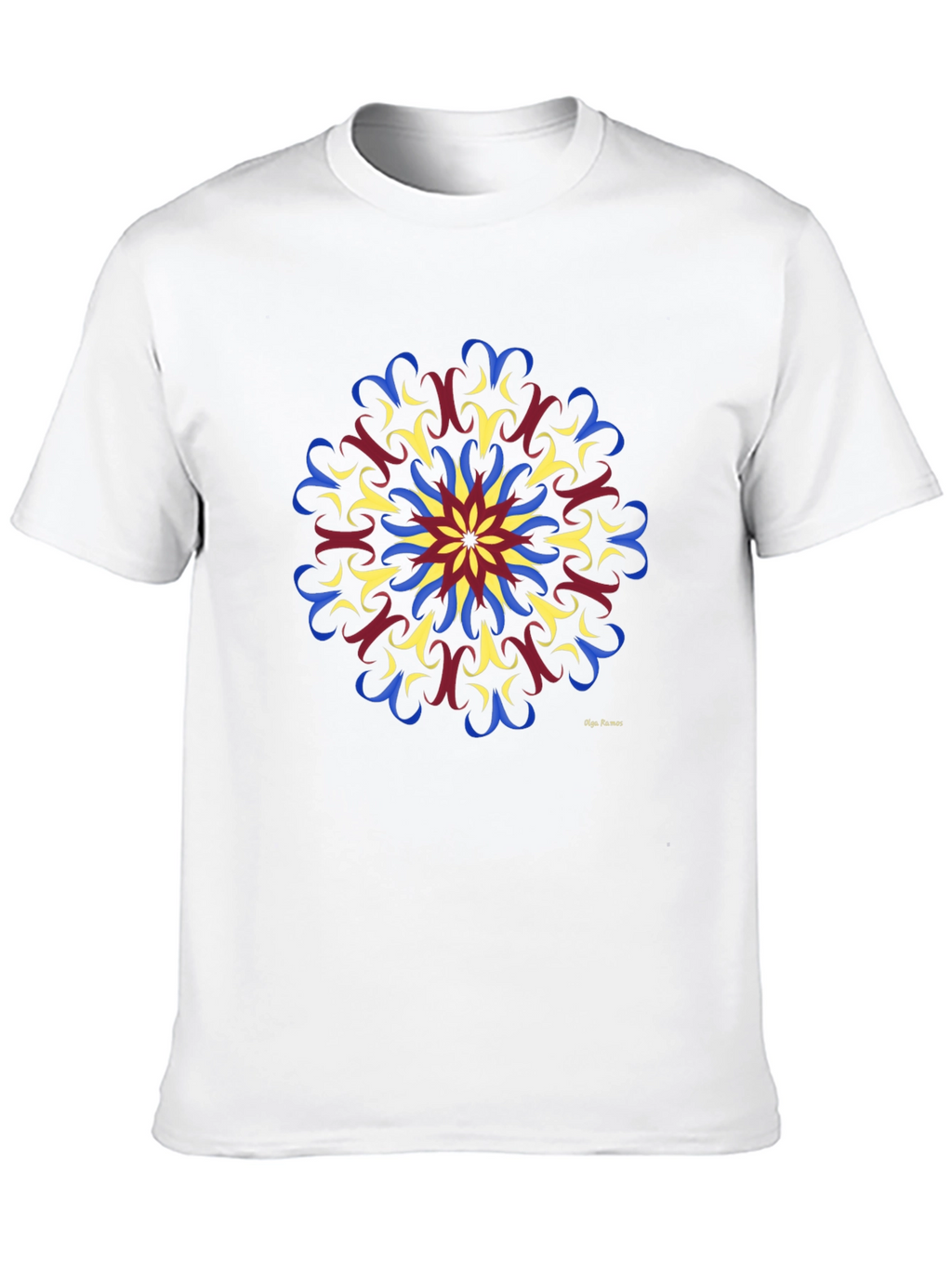 Geometric Mandala Print Black T-Shirt