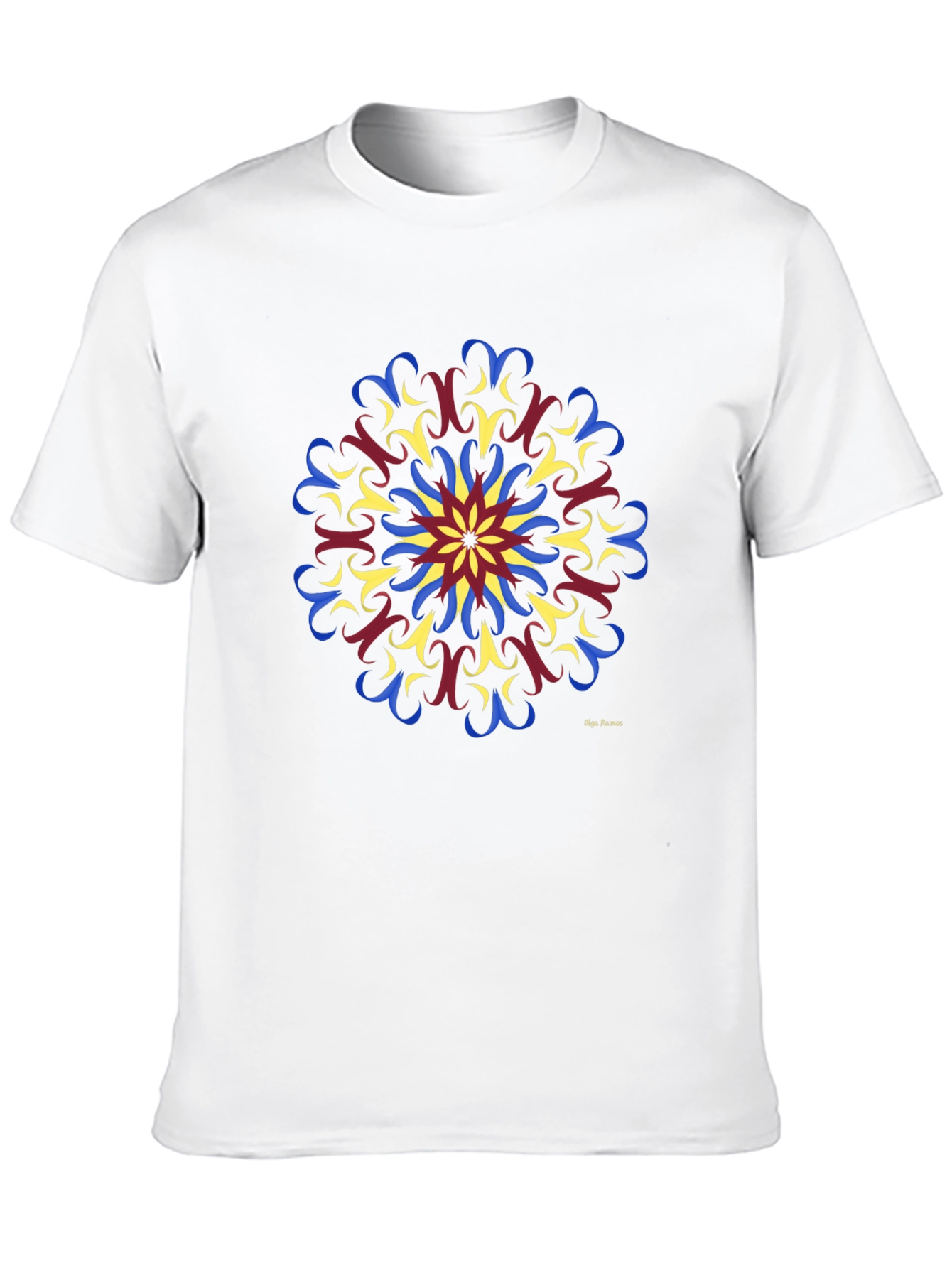 Geometric Mandala Print Black T-Shirt