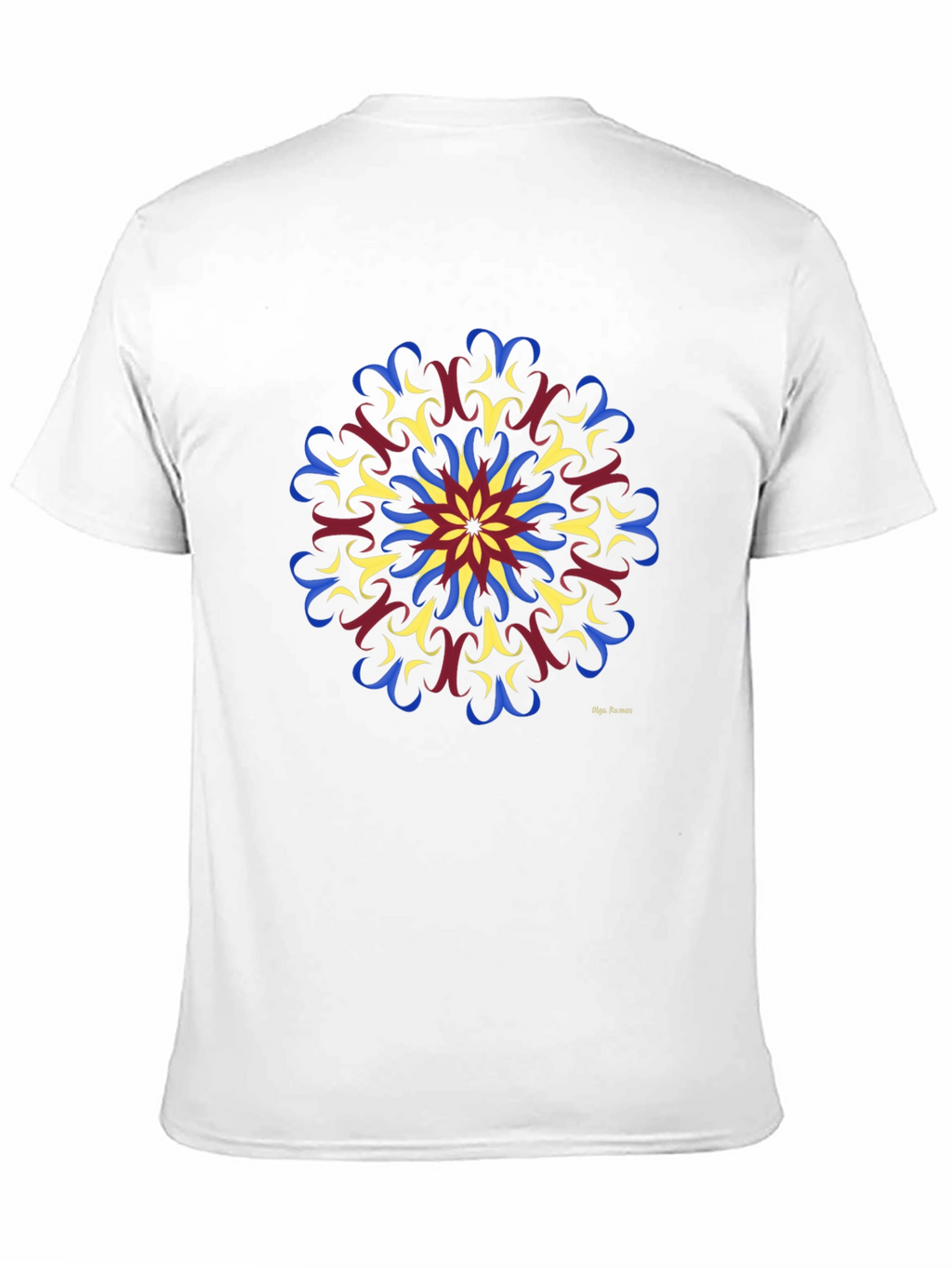 Geometric Mandala Print Black T-Shirt