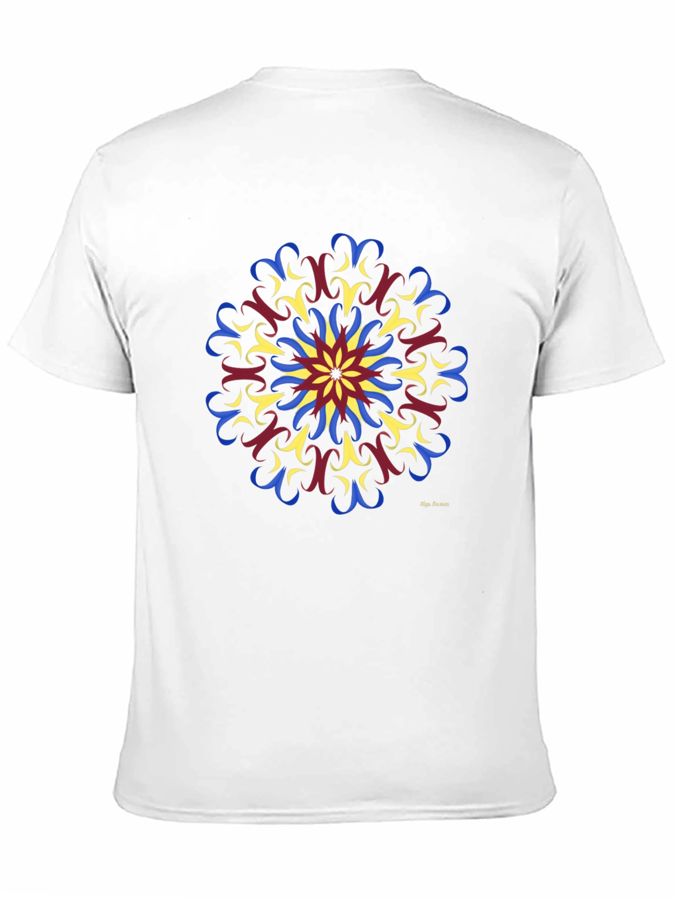Geometric Mandala Print Black T-Shirt