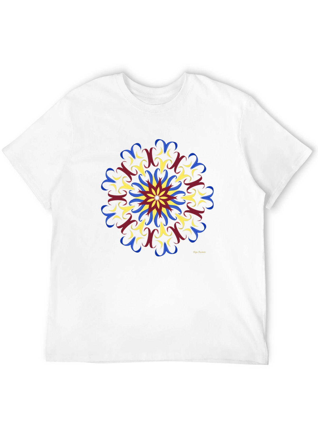 Geometric Mandala Print Black T-Shirt