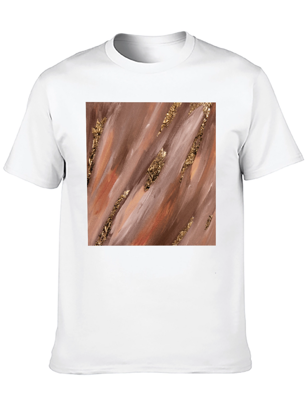 Abstract Gold Foil Accent T-Shirt