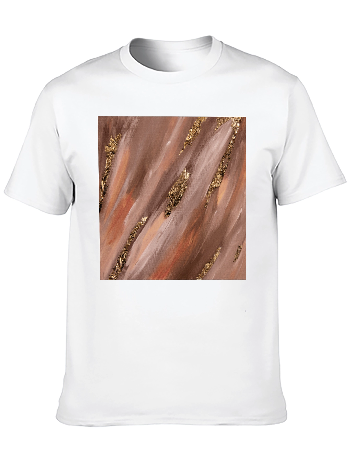 Abstract Gold Foil Accent T-Shirt