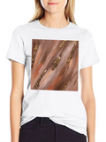 Abstract Gold Foil Accent T-Shirt
