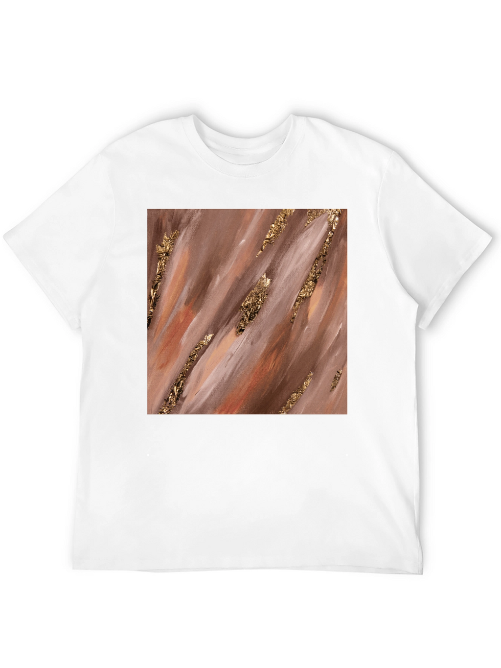Abstract Gold Foil Accent T-Shirt