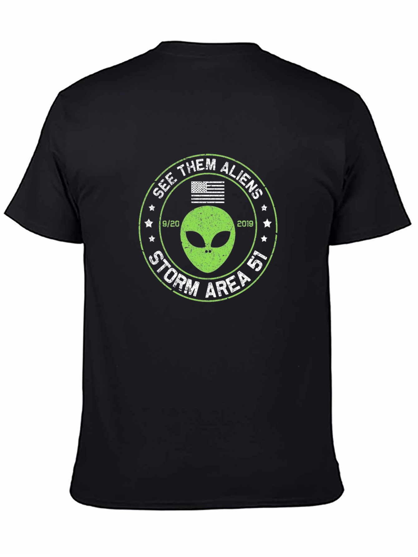 Storm Area 51 Alien Graphic Tee - Black