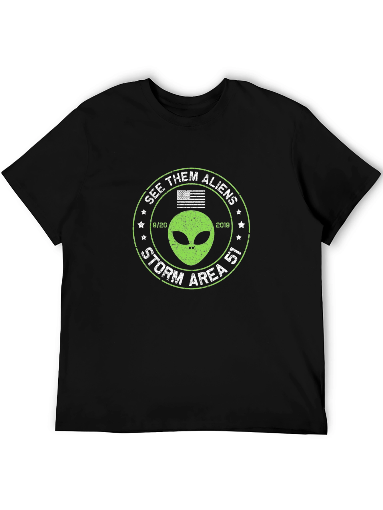 Storm Area 51 Alien Graphic Tee - Black