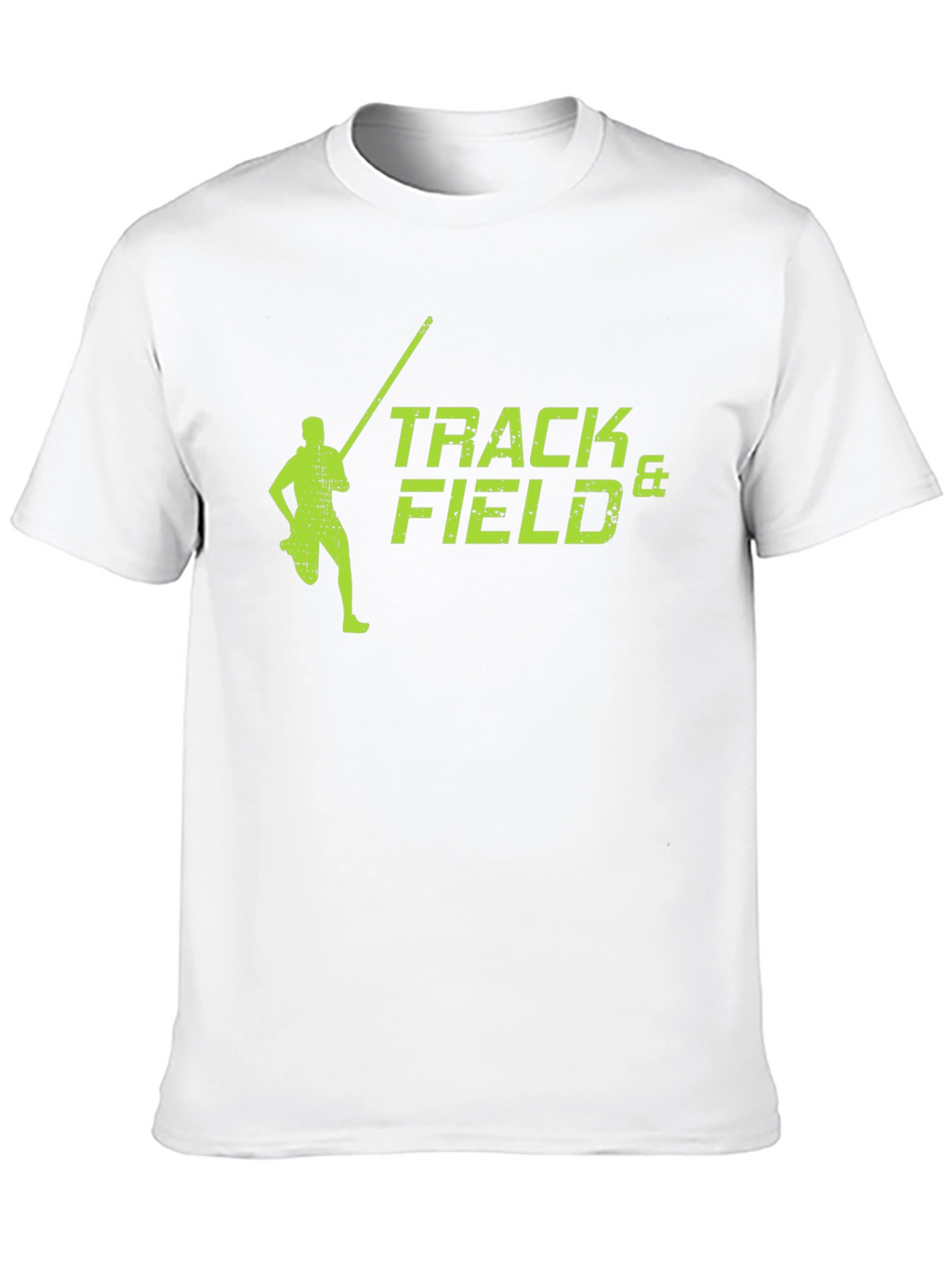 Track & Field Black T-Shirt Pole Vault Design