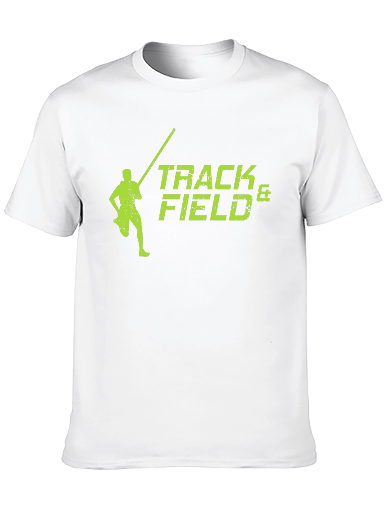 Track & Field Black T-Shirt Pole Vault Design