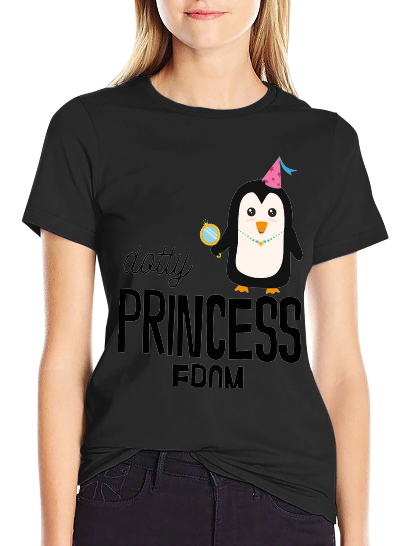 Dotty Princess-dom Black T-Shirt