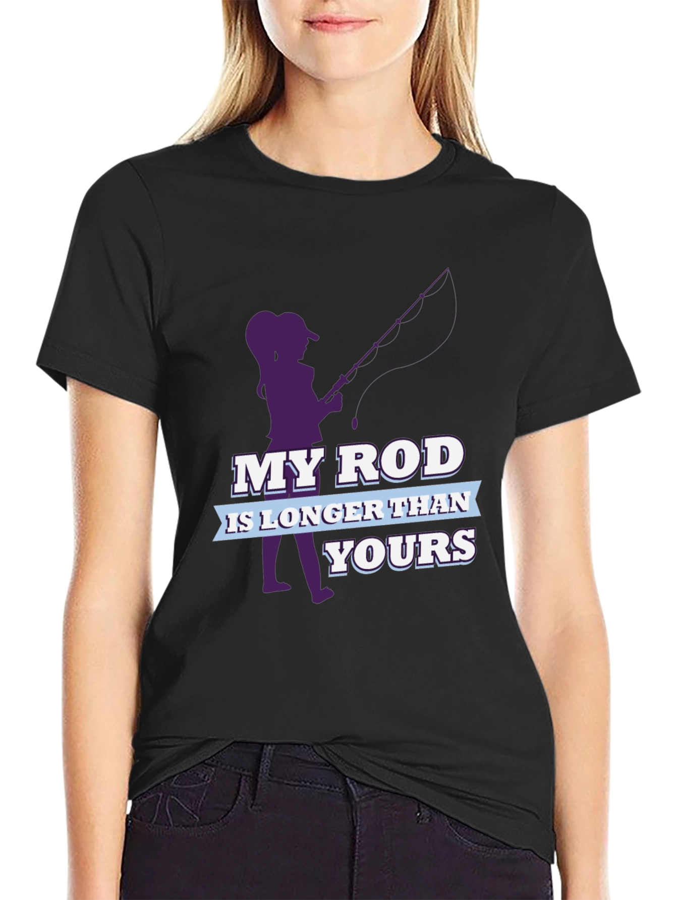 Funny Fishing T-Shirt - My Rod is Longer Than Yours