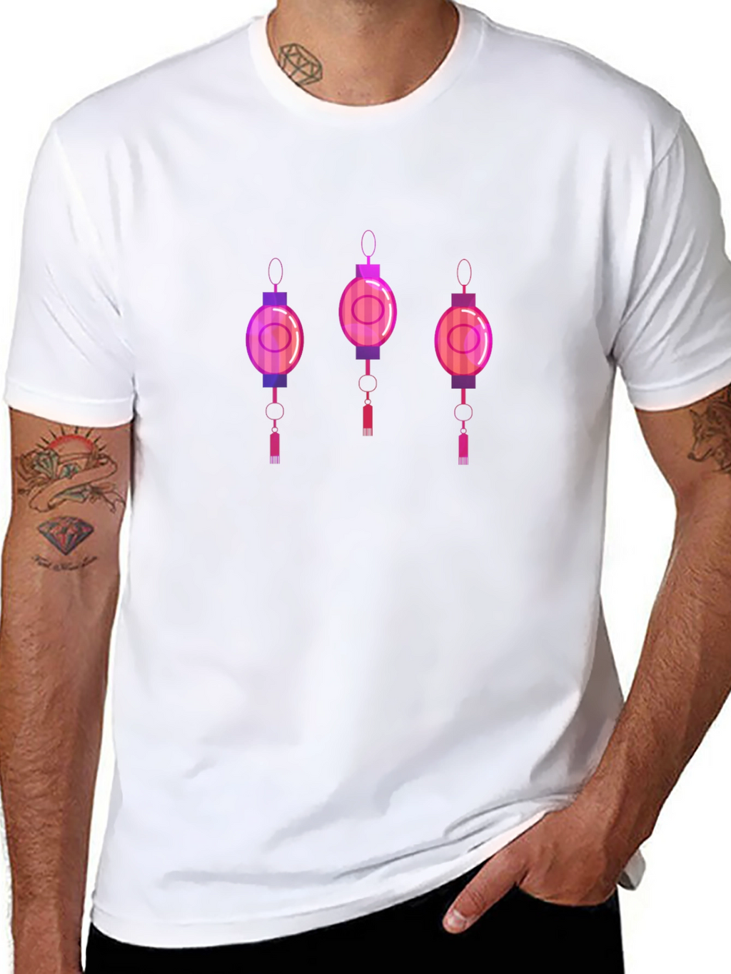 Lantern Graphic Tee - Mens Black T-Shirt
