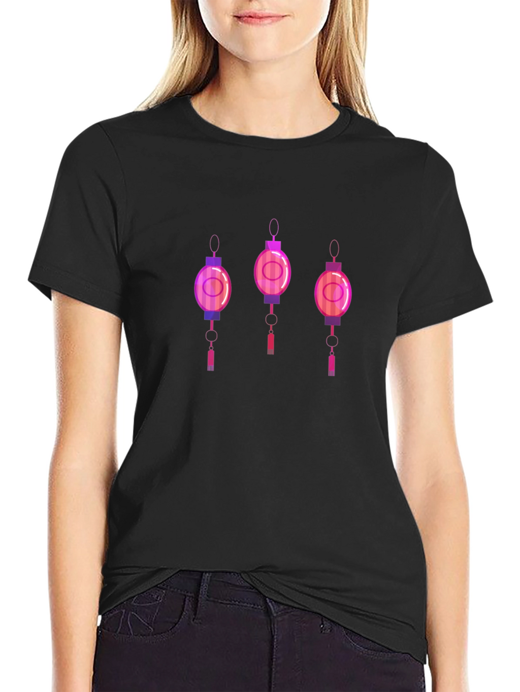 Lantern Graphic Tee - Mens Black T-Shirt