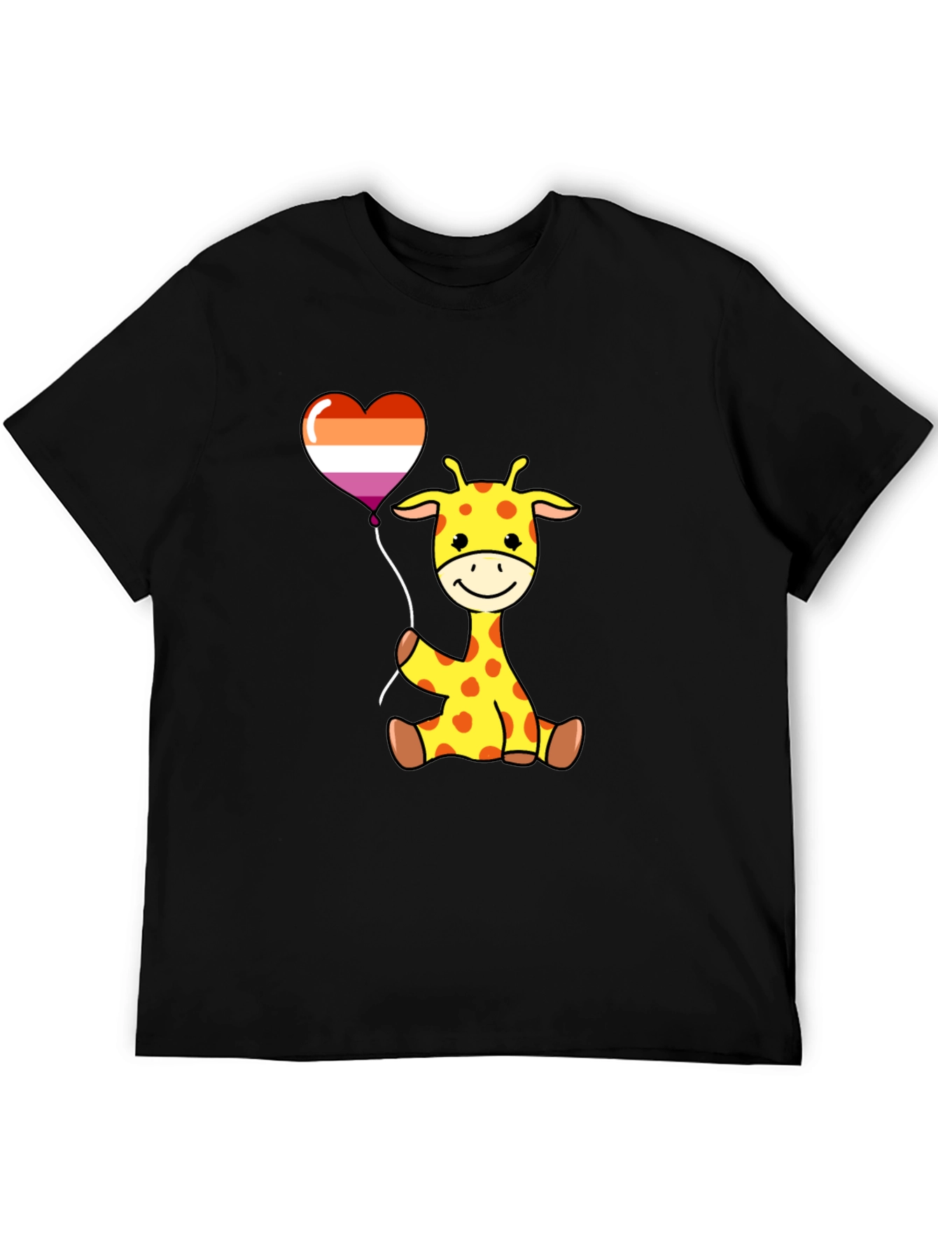 Giraffe Lesbian Pride Heart Balloon T-Shirt