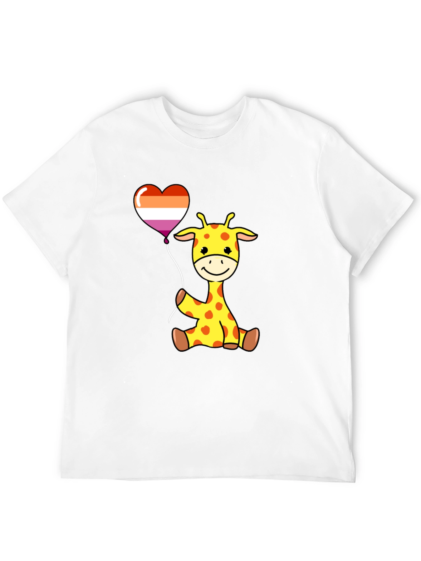 Giraffe Lesbian Pride Heart Balloon T-Shirt