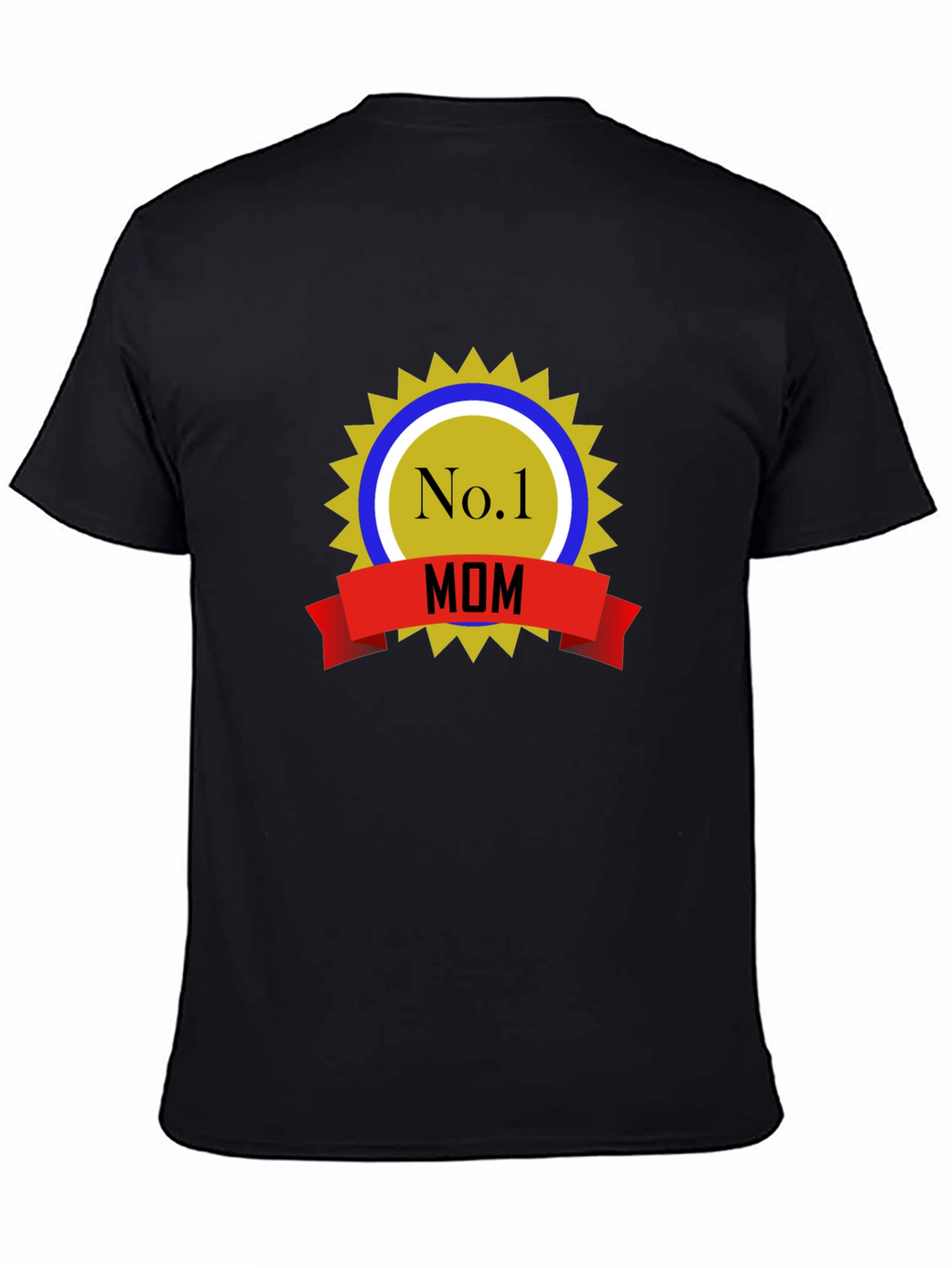 No.1 Mom T-Shirt - Black Cotton Blend