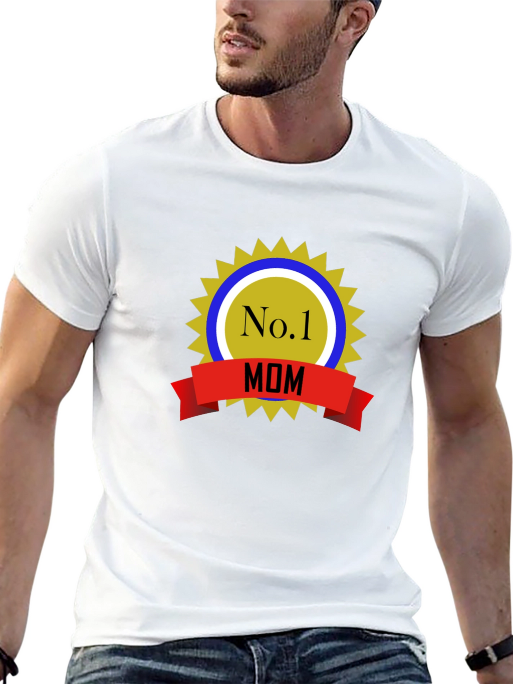 No.1 Mom T-Shirt - Black Cotton Blend