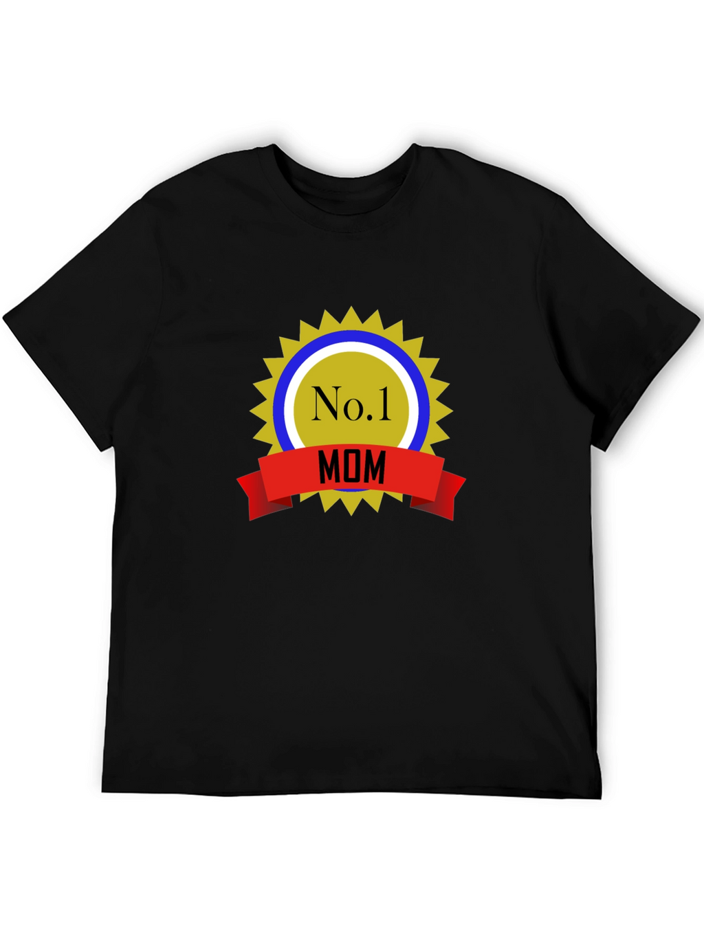 No.1 Mom T-Shirt - Black Cotton Blend