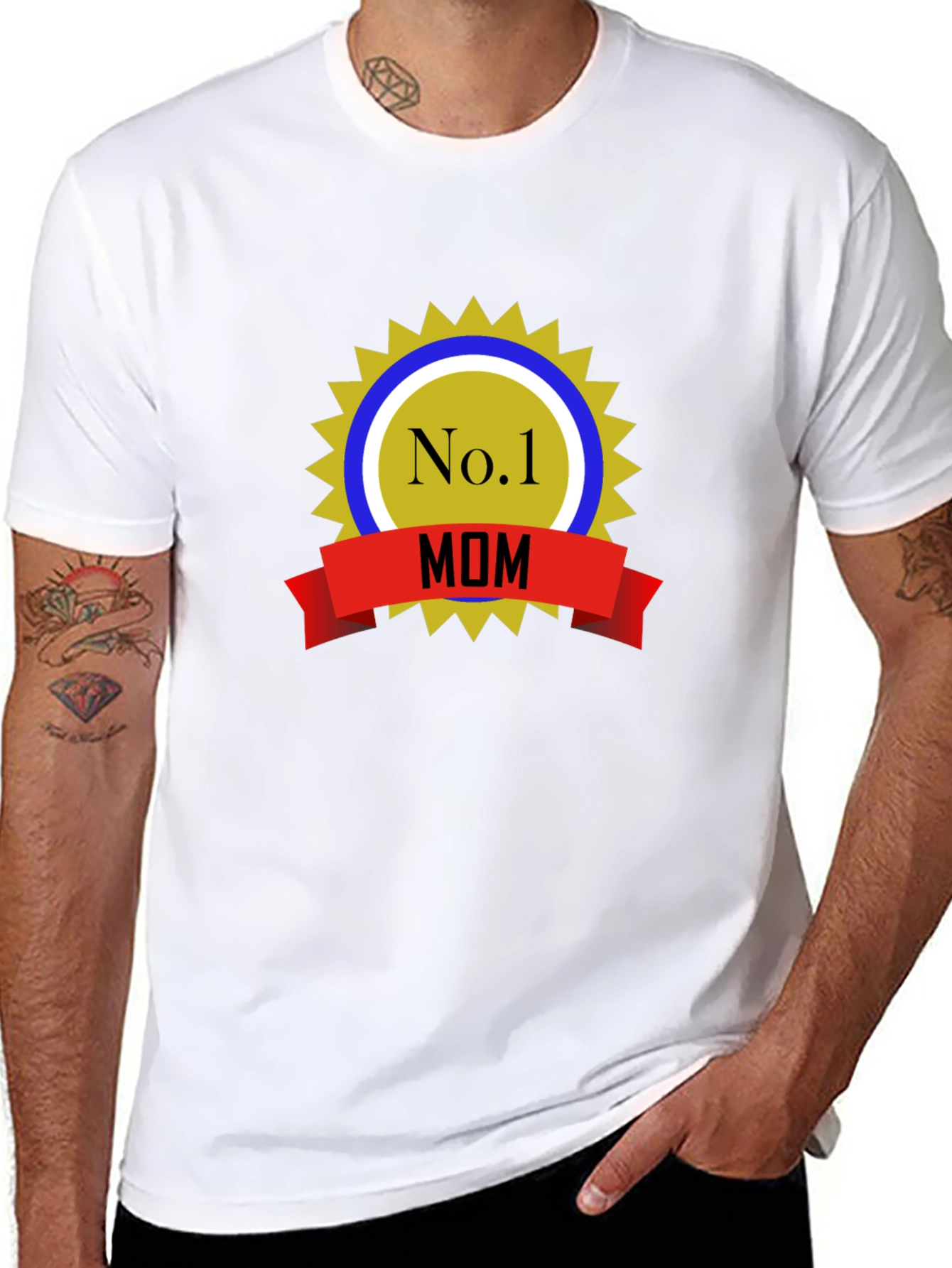No.1 Mom T-Shirt - Black Cotton Blend