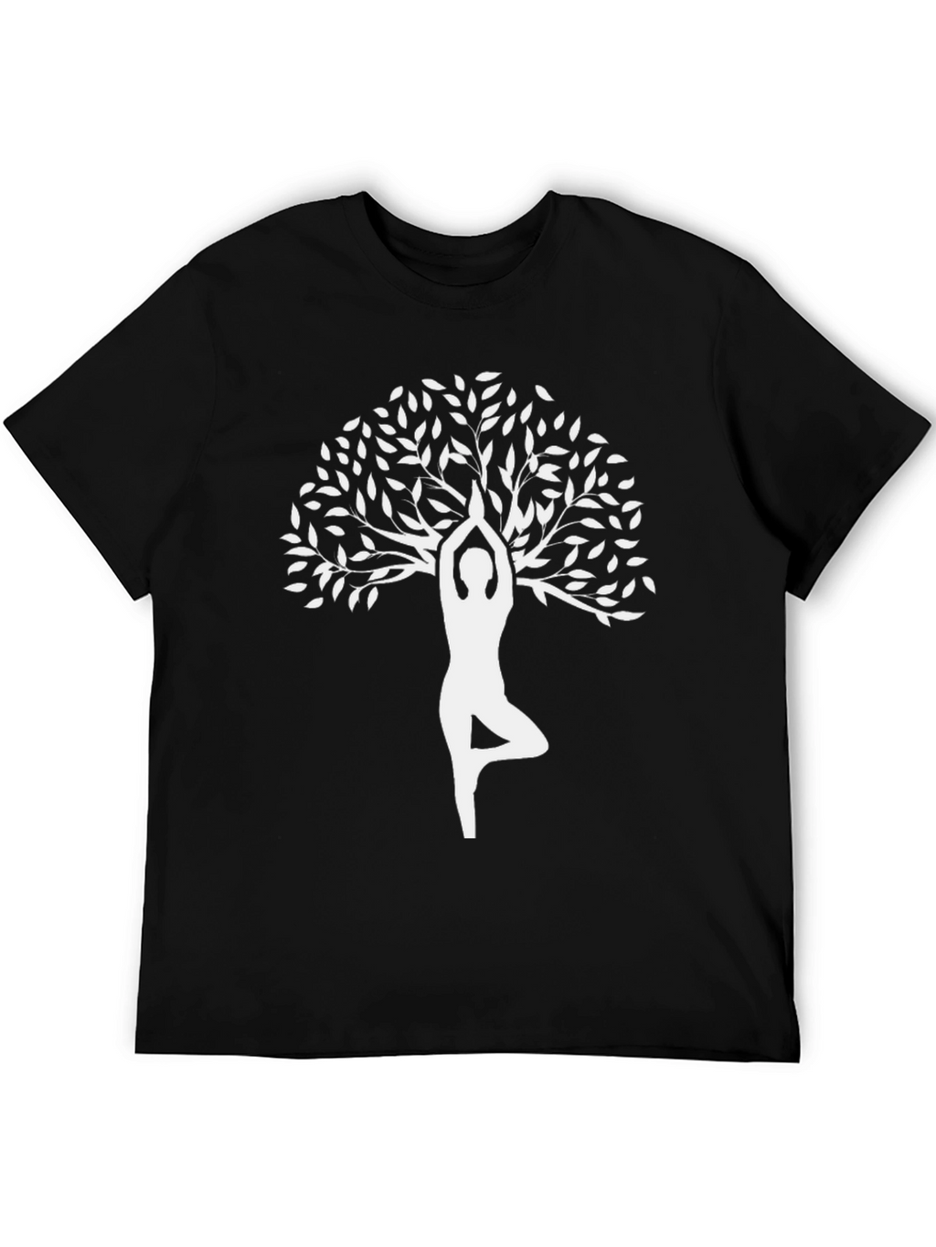 Yoga Tree Pose Graphic T-Shirt - Black
