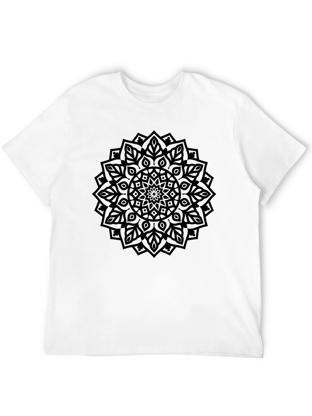 Black Mandala Graphic Print T-Shirt