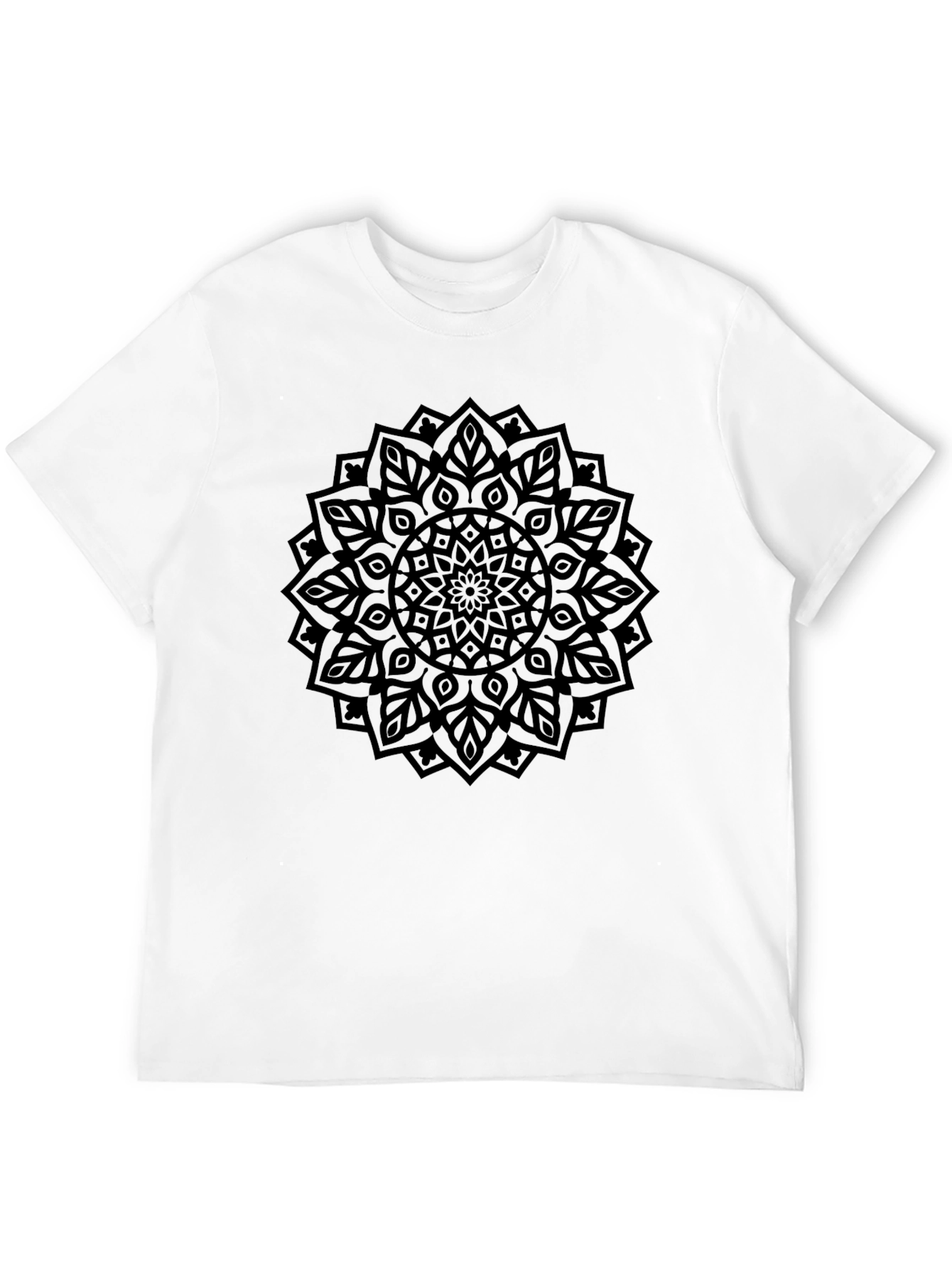 Black Mandala Graphic Print T-Shirt