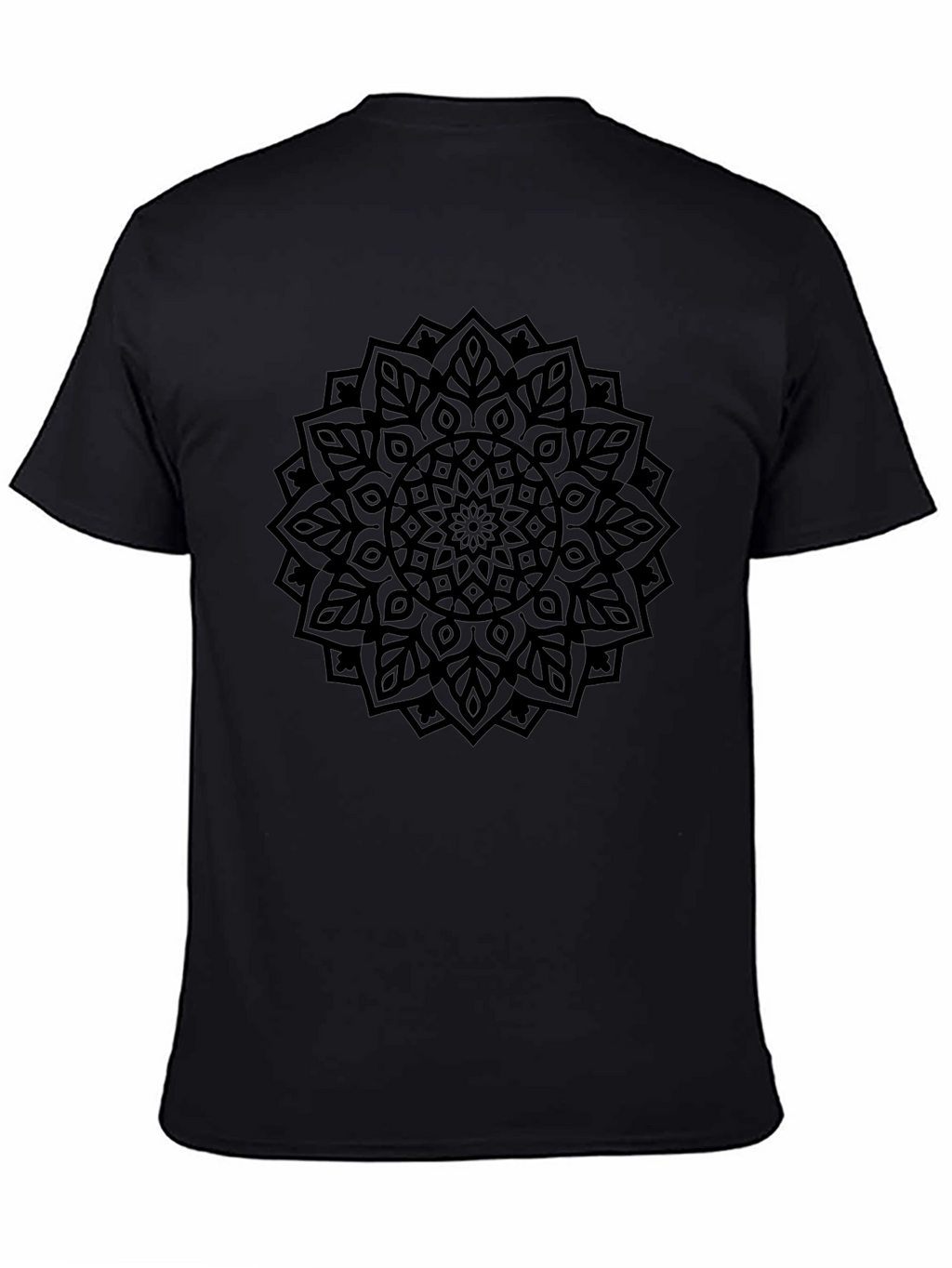 Black Mandala Graphic Print T-Shirt
