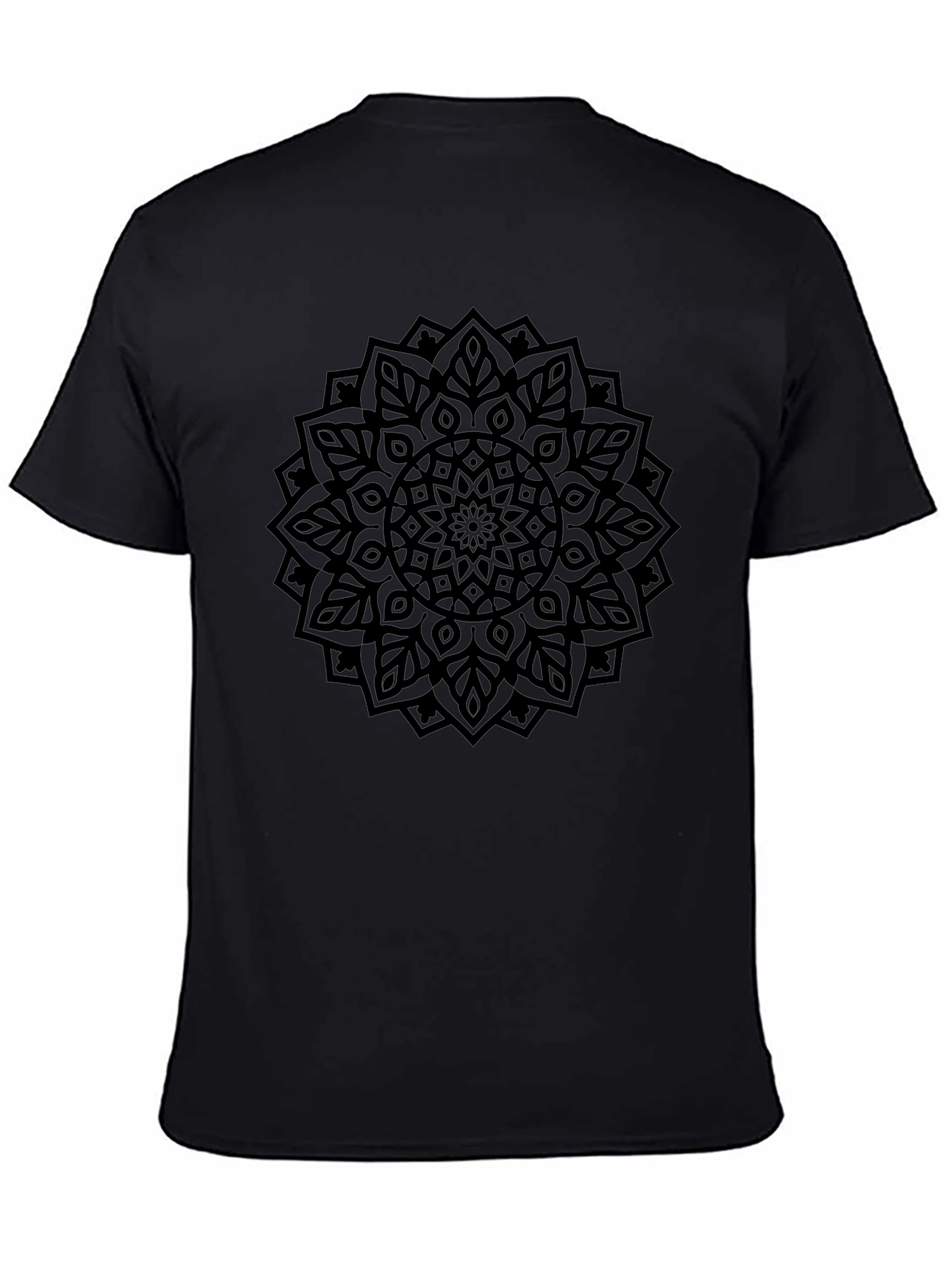Black Mandala Graphic Print T-Shirt