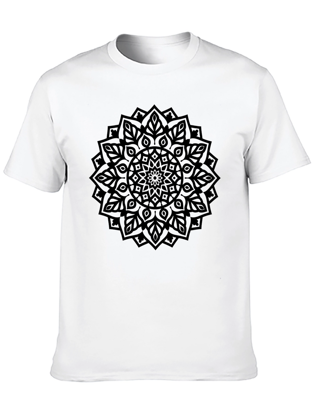 Black Mandala Graphic Print T-Shirt