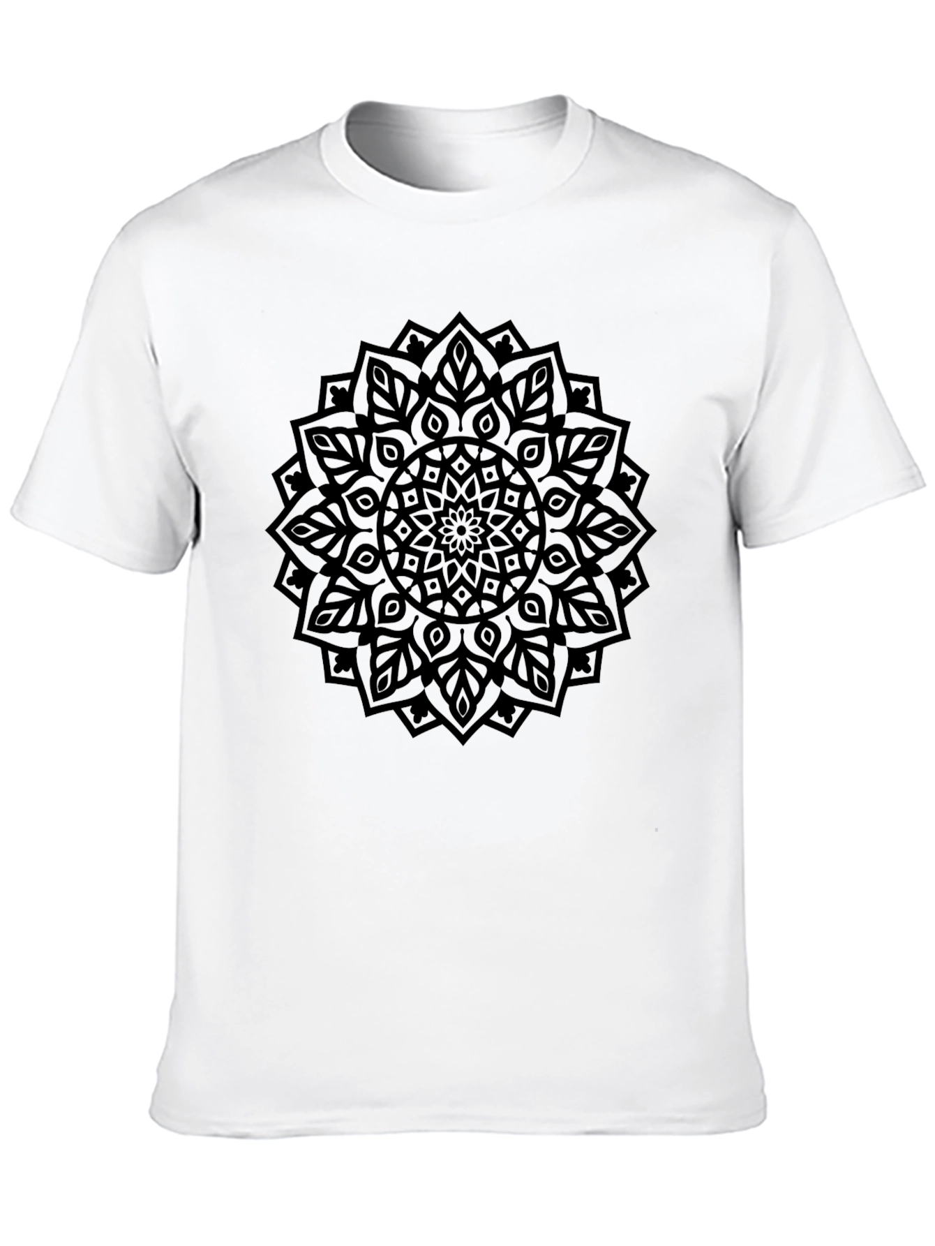 Black Mandala Graphic Print T-Shirt